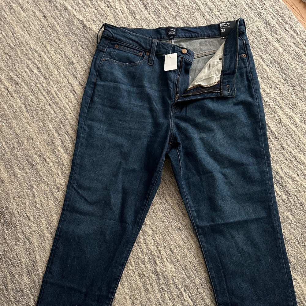 JCREW NWT essential straight classic jeans Sz 33